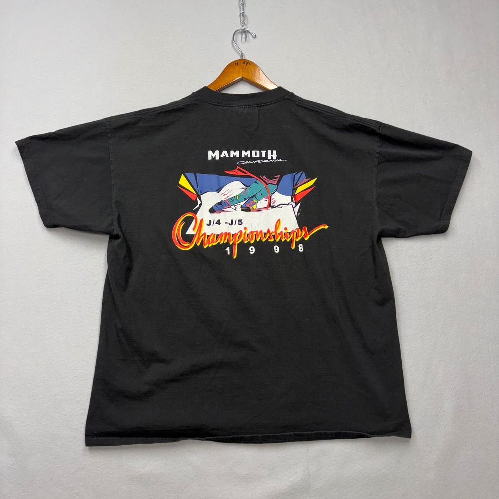 Lee T-Shirt Mens XL Black 1998 Mammoth US Ski Team Championships Vintage 90s